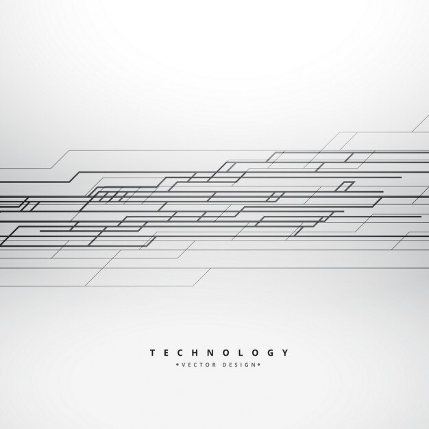 Fondo abstracto de líneas de tecnología