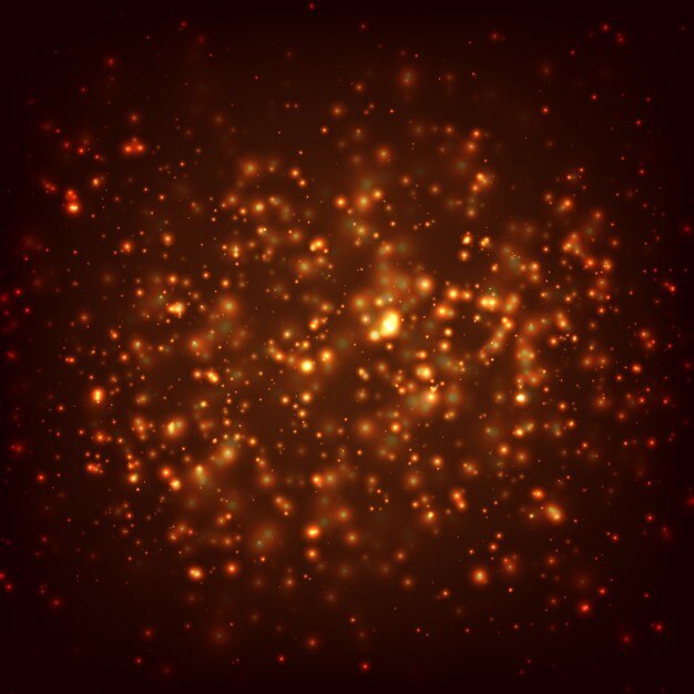 Fondo abstracto con luces doradas