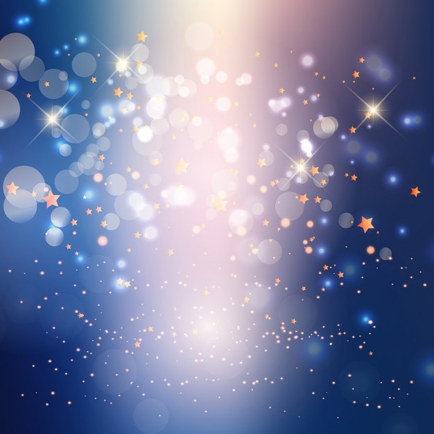 Fondo abstracto con luces y estrellas