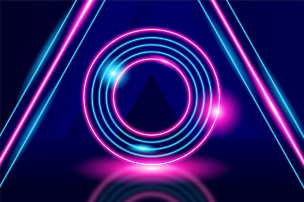 Fondo abstracto de luces de neón