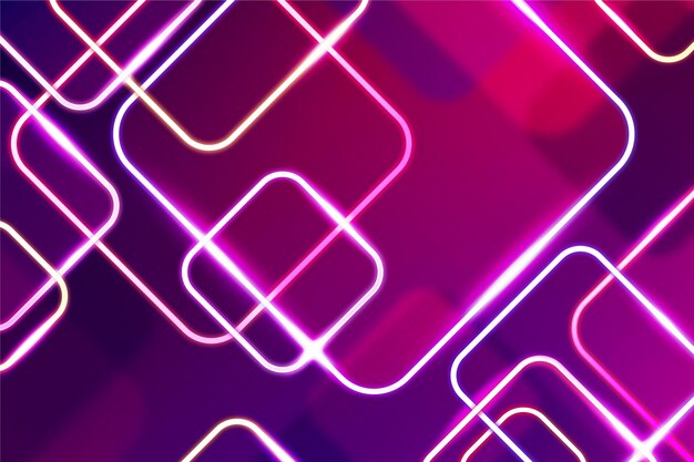Fondo abstracto de luces de neón
