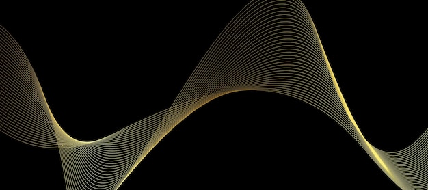 Vector gratuito fondo abstracto de lujo negro y dorado con resúmenes