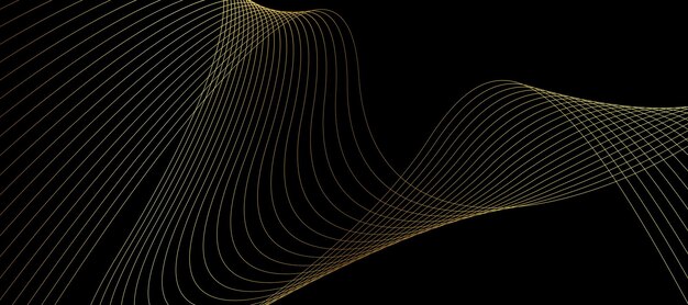 Fondo abstracto de lujo negro y dorado con resúmenes