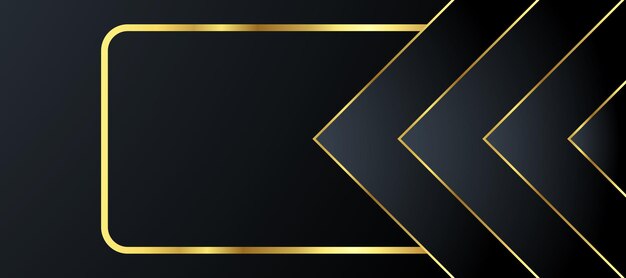 Fondo abstracto de lujo negro y dorado con resúmenes