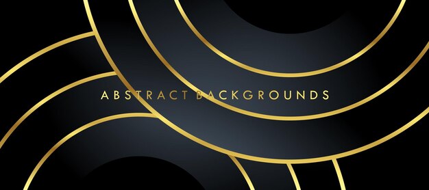 Fondo abstracto de lujo negro y dorado con resúmenes
