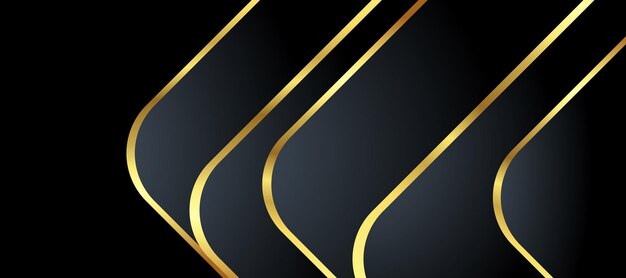Fondo abstracto de lujo negro y dorado con resúmenes