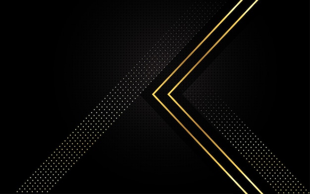 Fondo abstracto de lujo negro y dorado