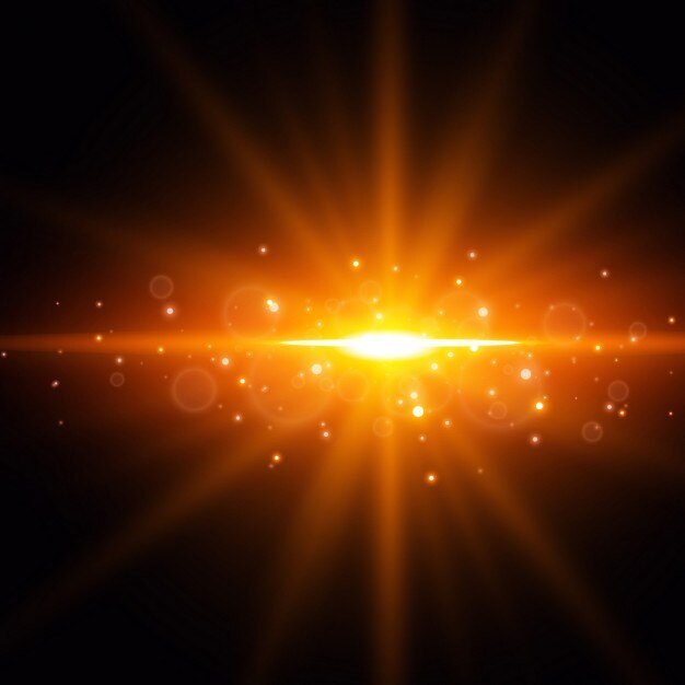 Fondo abstracto con una luz naranja 