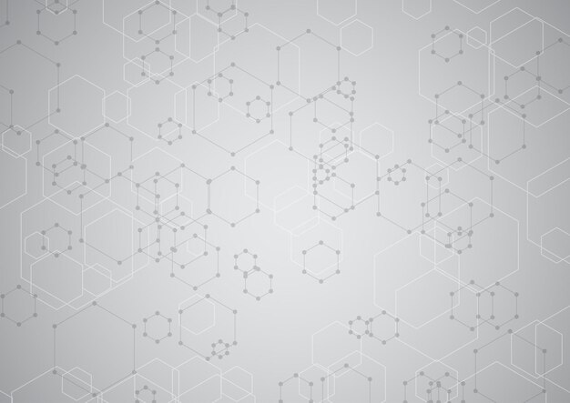 Fondo abstracto con un moderno diseño de tecnología hexagonal