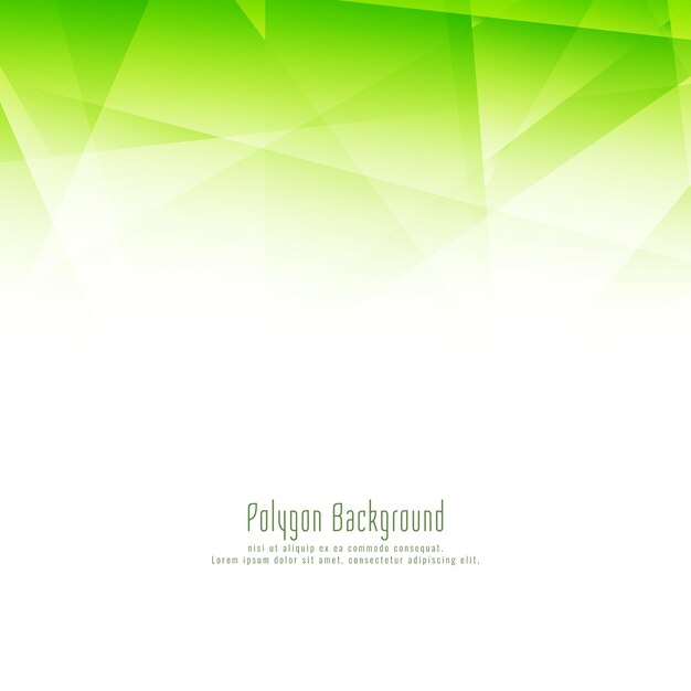 Fondo abstracto moderno polígono verde