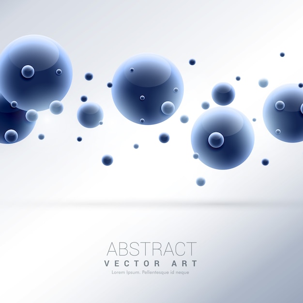 Fondo abstracto con moléculas 3d azules
