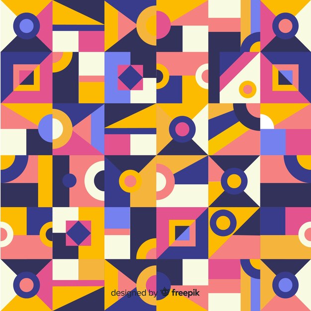 Fondo abstracto con mosaico geométrico colorido