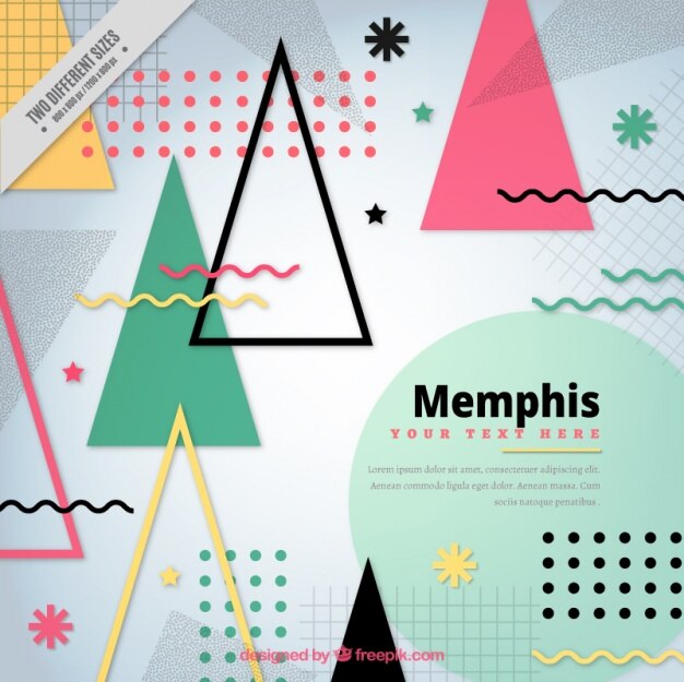 Fondo abstracto de navidad en estilo memphis