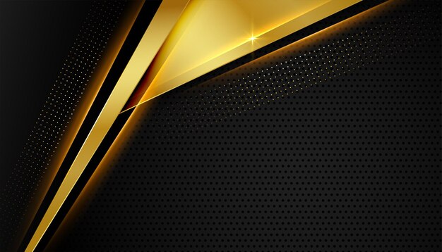 Fondo abstracto negro y dorado con espacio de texto