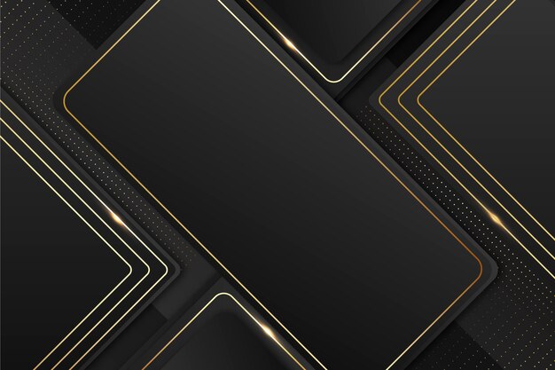 Fondo abstracto negro y dorado