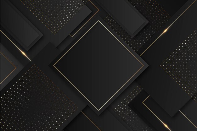 Fondo abstracto negro y dorado