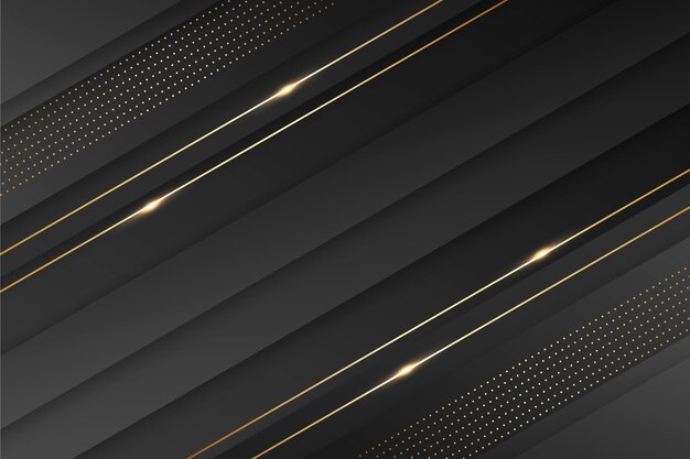 Fondo abstracto negro y dorado