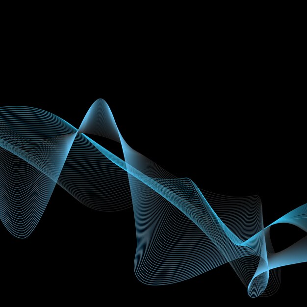 Fondo abstracto con onda azul