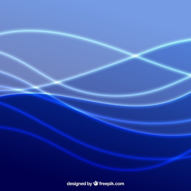 Fondo abstracto de ondas brillantes
