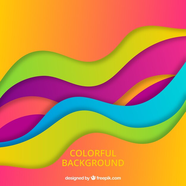 Fondo abstracto con ondas de colores