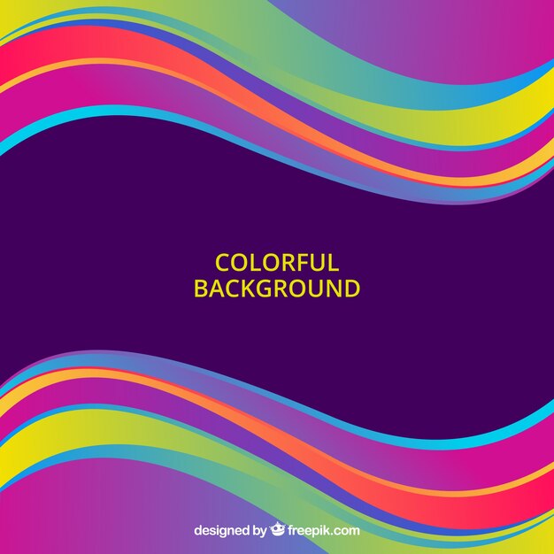 Fondo abstracto con ondas de colores
