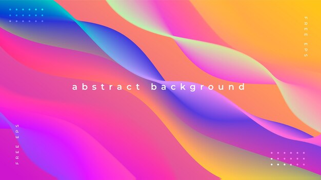 Fondo abstracto con ondas coloridas y fluidas
