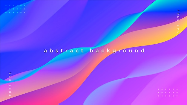 Fondo abstracto con ondas coloridas y fluidas