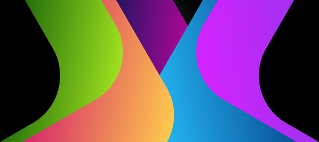 Fondo abstracto con ondas coloridas y líquido de banner