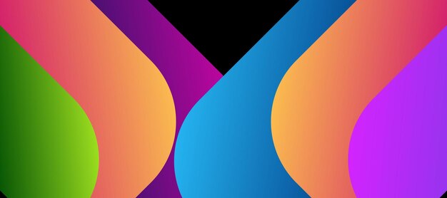 Fondo abstracto con ondas coloridas y líquido de banner