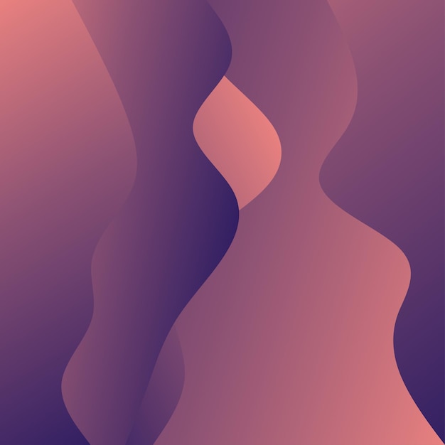Fondo abstracto de ondas rojas Composición de formas dinámicas Ilustración vectorial