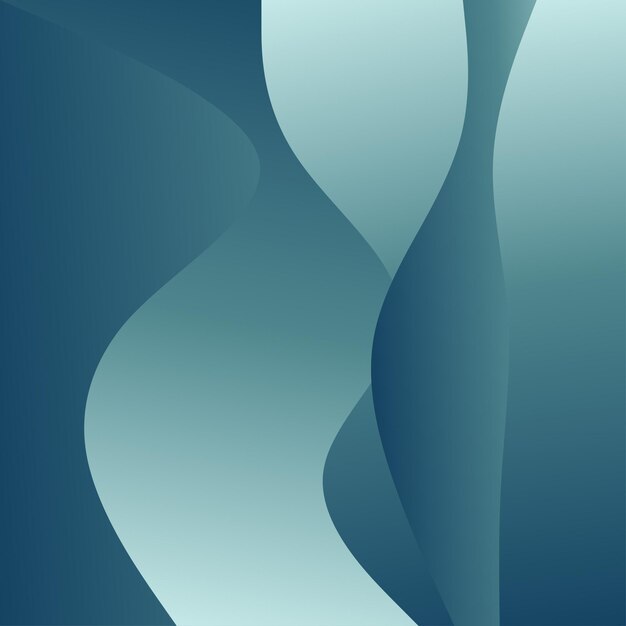 Fondo abstracto de ondas verdes Composición de formas dinámicas Ilustración vectorial