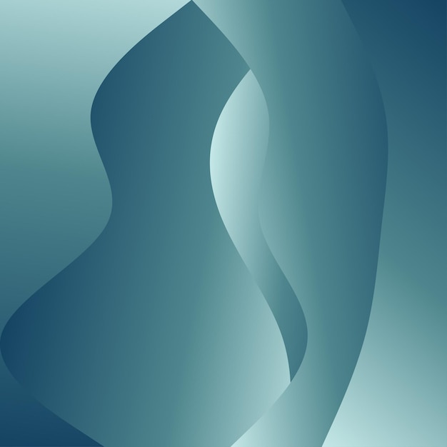 Fondo abstracto de ondas verdes Composición de formas dinámicas Ilustración vectorial