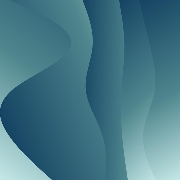 Fondo abstracto de ondas verdes Composición de formas dinámicas Ilustración vectorial