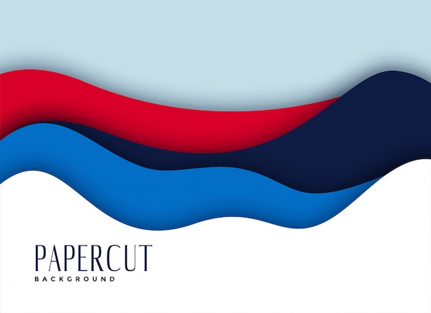 Fondo abstracto papercut capas 3d