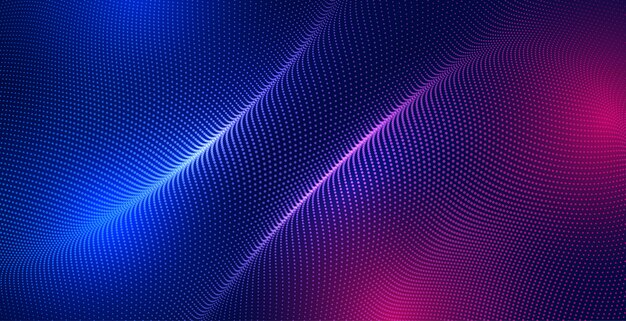 Fondo abstracto de partículas con efecto de luz