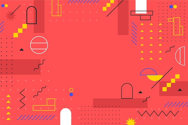 Fondo abstracto plano con forma geométrica