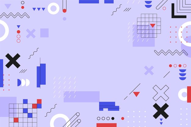 Fondo abstracto plano con forma geométrica