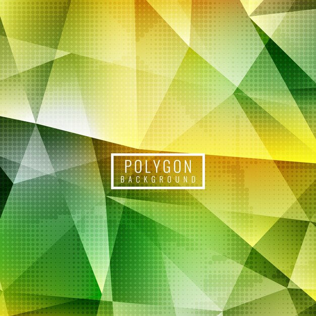 Fondo abstracto poligonal amarillo y verde