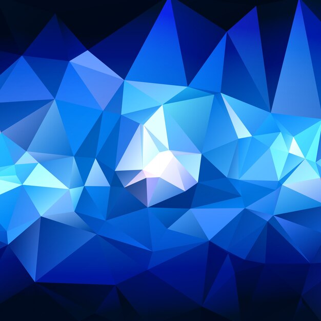Fondo abstracto poligonal azul