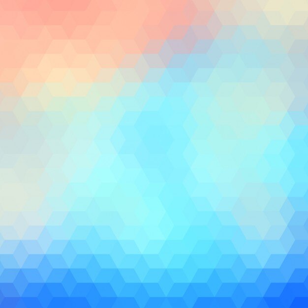 Vector gratuito fondo abstracto poligonal en tonos azul claro y rojos