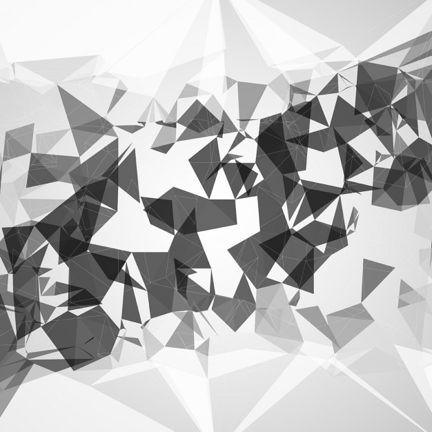 Vector gratuito fondo abstracto con polígonos monocromáticos