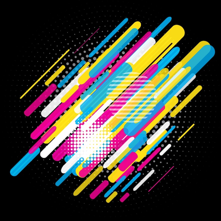 Vector gratuito fondo abstracto con rayas de colores