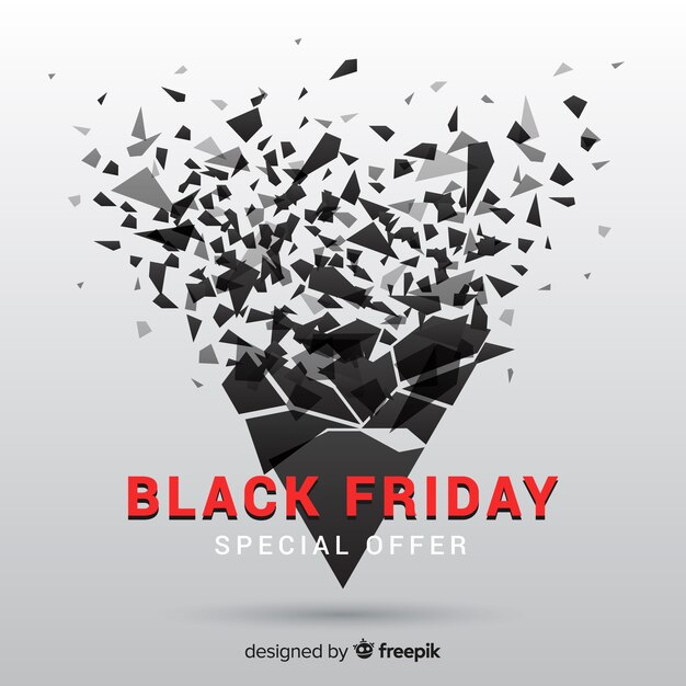Fondo abstracto de rebajas de black friday en rojo y negro