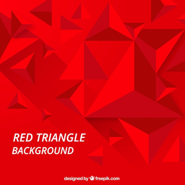 Fondo abstracto rojo con triángulos