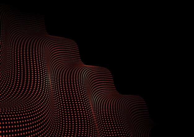 Fondo abstracto de techno de puntos brillantes