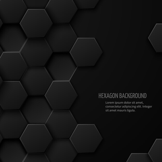 Fondo abstracto de tecnología de carbono con espacio para texto. Diseño geométrico hexagonal
