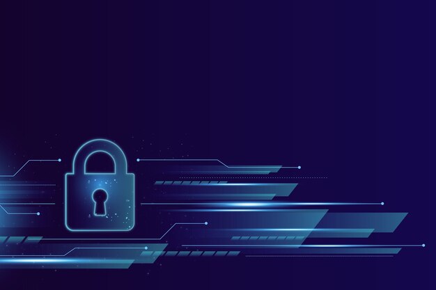 Fondo abstracto de tecnología segura