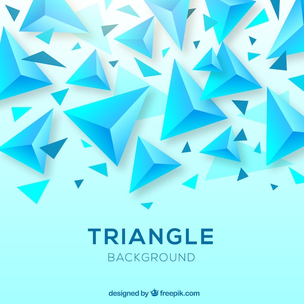 Fondo abstracto con triángulos en 3d