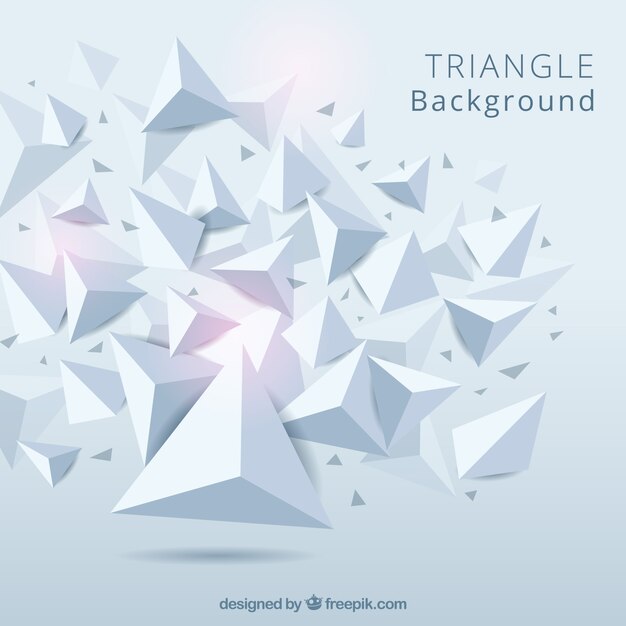 Fondo abstracto con triángulos en 3d
