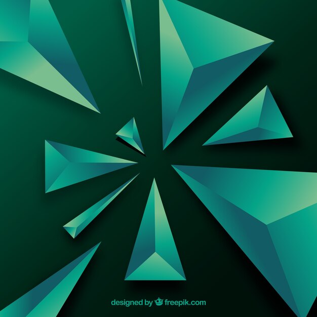 Fondo abstracto con triángulos en 3d